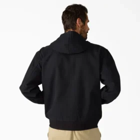 Bomber à capuche en toile non doublé