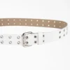 Ceinture en cuir à double œillet pour femme Ceinture en cuir à double œillet pour femme