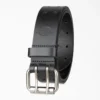 Ceinture en cuir perforé à boucle à double languette