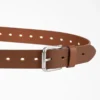 Ceinture en cuir perforé pour femme