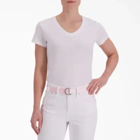 Ceinture en toile imprimée avec logo et anneau en D pour femme