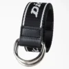 Ceinture en toile imprimée avec logo et anneau en D pour femme Ceinture en toile imprimée avec logo et anneau en D pour femme