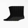 Chaussettes de travail mi-mollet avec contrôle de l&rsquo;humidité, tailles 6-12, lot de 6