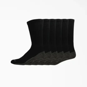 Chaussettes de travail mi-mollet avec contrôle de l&rsquo;humidité, tailles 6-12, lot de 6