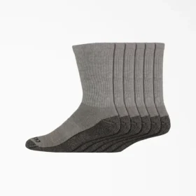 Chaussettes de travail mi-mollet avec contrôle de l&rsquo;humidité, tailles 6-12, lot de 6