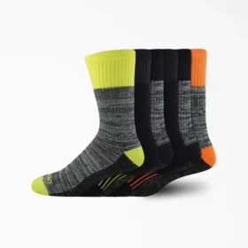 Chaussettes de travail mi-mollet avec contrôle de l&rsquo;humidité, tailles 6-12, lot de 6