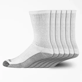 Chaussettes de travail mi-mollet avec contrôle de l&rsquo;humidité, tailles 6-12, lot de 6