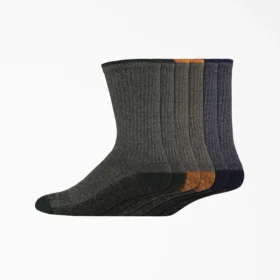 Chaussettes de travail mi-mollet avec contrôle de l&rsquo;humidité, tailles 6-12, lot de 6