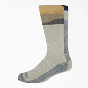 Chaussettes mi-longues en fibres de charbon de bois épais, tailles 6-12, lot de 2