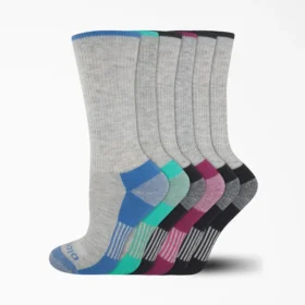 Chaussettes mi-longues pour femmes avec contrôle de l&rsquo;humidité, pointures 6-9, lot de 6