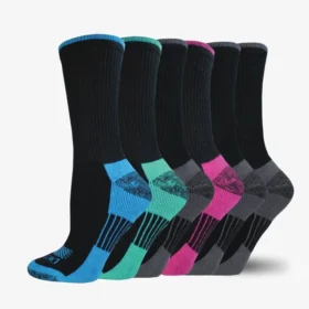 Chaussettes mi-longues pour femmes avec contrôle de l&rsquo;humidité, pointures 6-9, lot de 6