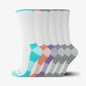 Chaussettes mi-longues pour femmes avec contrôle de l&rsquo;humidité, pointures 6-9, lot de 6