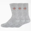 Chaussettes mi-mollet brodées Dickies, pointures 6 à 12, lot de 3