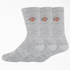 Chaussettes mi-mollet brodées Dickies, pointures 6 à 12, lot de 3
