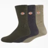 Chaussettes mi-mollet brodées Dickies, pointures 6 à 12, lot de 3