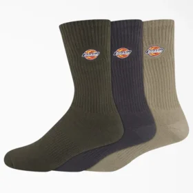Chaussettes mi-mollet brodées Dickies, pointures 6 à 12, lot de 3