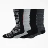 Chaussettes mi-mollet camouflage avec logo, pointures 6 à 12, lot de 4