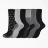 Chaussettes mi-mollet à motifs pour femmes, pointures 36-39, lot de 6