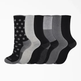 Chaussettes mi-mollet à motifs pour femmes, pointures 36-39, lot de 6