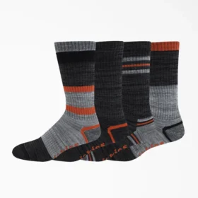 Chaussettes mi-mollet rayées, tailles 6-12, lot de 4