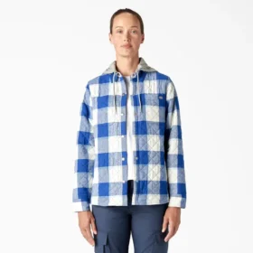 Chemise à capuche en flanelle pour femme