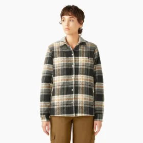 Chemise à capuche en flanelle pour femme