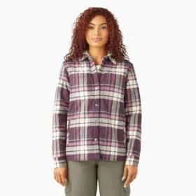 Chemise à capuche en flanelle pour femme