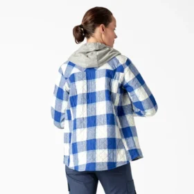 Chemise à capuche en flanelle pour femme
