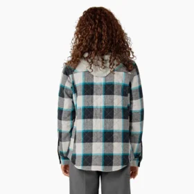 Chemise à capuche en flanelle pour femme