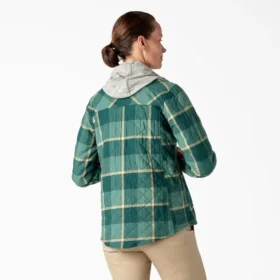 Chemise à capuche en flanelle pour femme