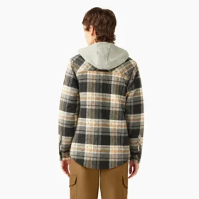Chemise à capuche en flanelle pour femme