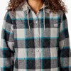 Chemise à capuche en flanelle pour femme Chemise à capuche en flanelle pour femme