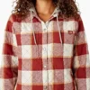 Chemise à capuche en flanelle pour femme Chemise à capuche en flanelle pour femme