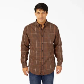 Chemise à carreaux à manches longues Flex à coupe décontractée