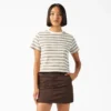 Chemise court à rayures et poche pour femme, taille L Chemise court à rayures et poche pour femme, taille L