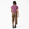 Chemise court à rayures et poche pour femme, taille L