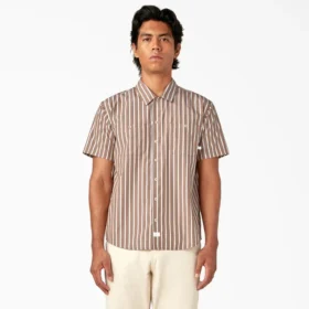 Chemise de service à manches courtes et rayures
