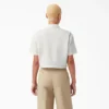 Chemise de travail courte à écusson brodé pour femme Chemise de travail courte à écusson brodé pour femme