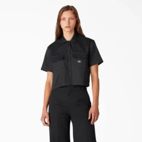 Chemise de travail courte pour femme