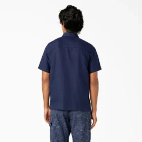 Chemise de travail en lin à manches courtes