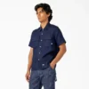 Chemise de travail en lin à manches courtes Chemise de travail en lin à manches courtes