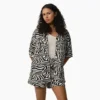 Chemise de travail imprimée zèbre pour femme