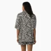Chemise de travail imprimée zèbre pour femme