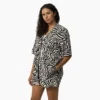 Chemise de travail imprimée zèbre pour femme