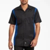 Chemise de travail à manches courtes bicolore