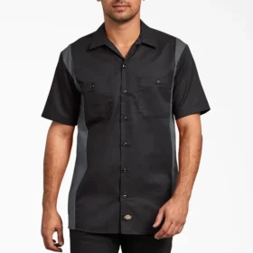 Chemise de travail à manches courtes bicolore Chemise de travail à manches courtes bicolore