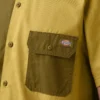 Chemise de travail à manches courtes en sergé à boutons Chemise de travail à manches courtes en sergé à boutons