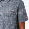 Chemise de travail à manches courtes en sergé à boutons Chemise de travail à manches courtes en sergé à boutons
