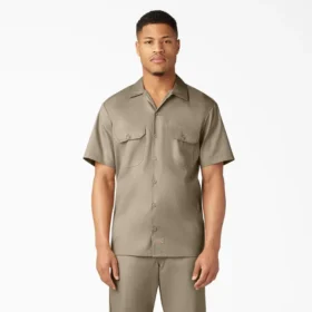 Chemise de travail à manches courtes Flex à coupe décontractée en shorts