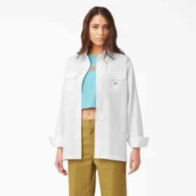 Chemise de travail à manches longues et coupe décontractée pour femme